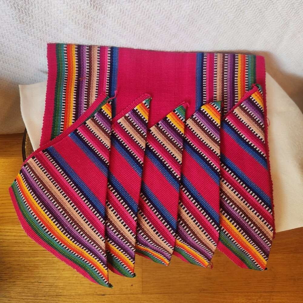 Colorful Placemats & Napkins Guatemalan Mayan - Picture 2 of 3